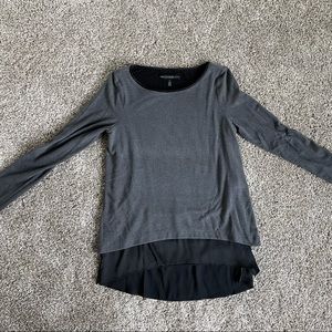 WHBM high low long sleeve